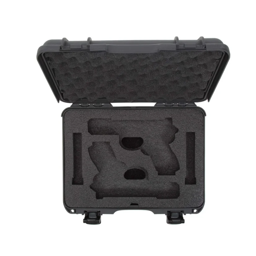 Nanuk 910 2 UP Gun Case w/glock - Graphite