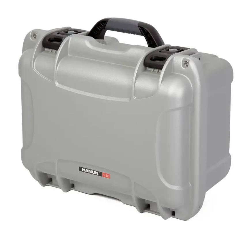 Nanuk 918 Case with Foam insert for revolver – Silver