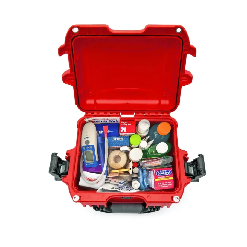 Nanuk 908 Case 908 empty – w/First Aid Logo - Red