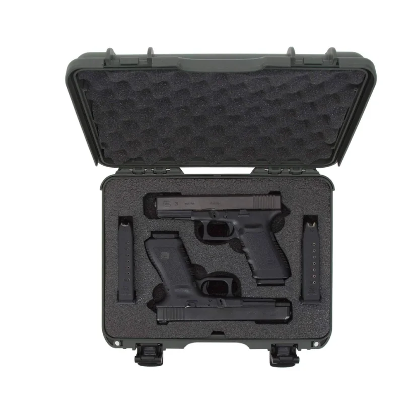 Nanuk 910 2 UP Gun Case w/glock - Olive