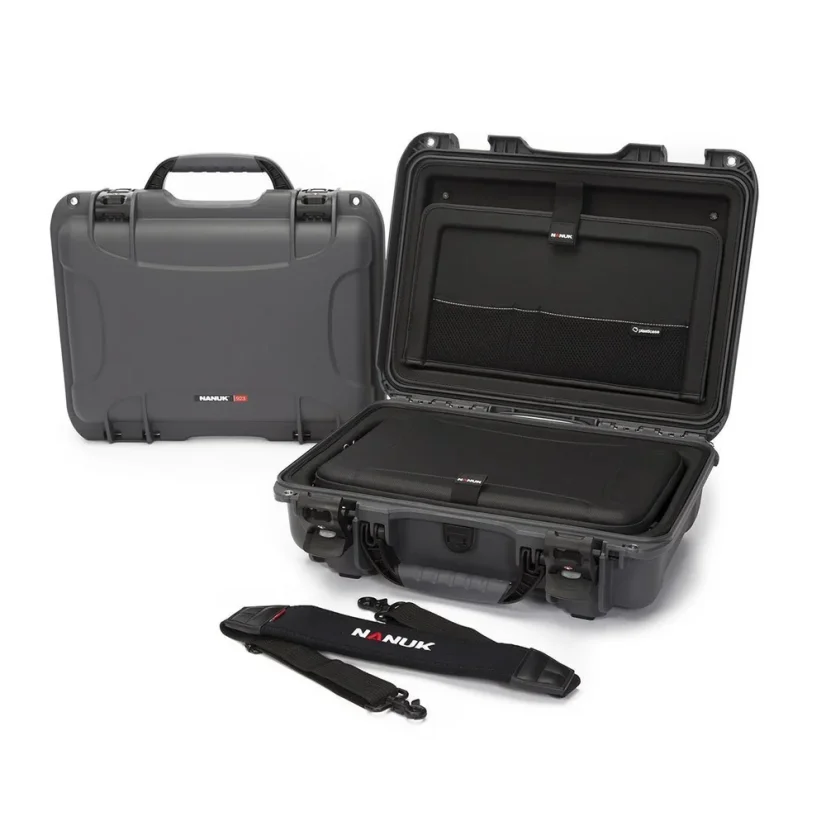 Nanuk 923 Case w/Laptop kit, w/strap - Graphite