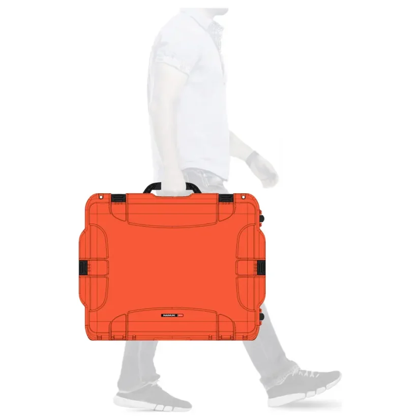 Nanuk 955 Case w/padded divider - Orange