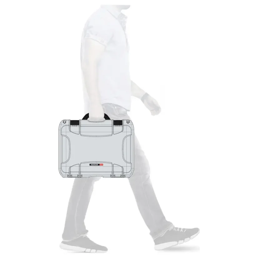 Nanuk 918 Case with Foam insert for revolver – Silver
