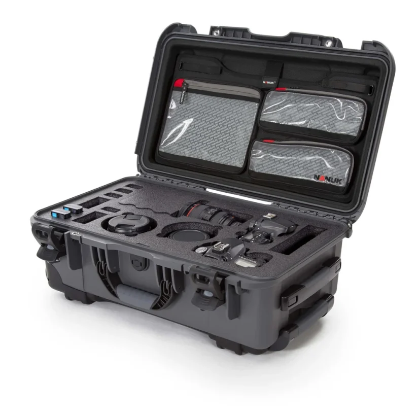 Nanuk 935 Case w/lid org. - w/f for 2 bodies DSLR - Graphite