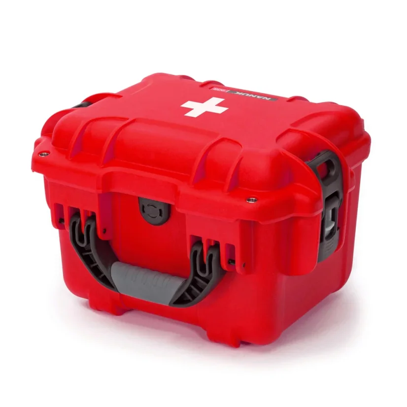 Nanuk 908 Case 908 empty – w/First Aid Logo - Red