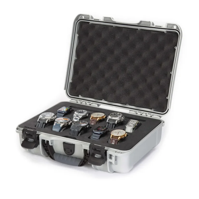 Nanuk 910 Case with Foam for watch - Silver