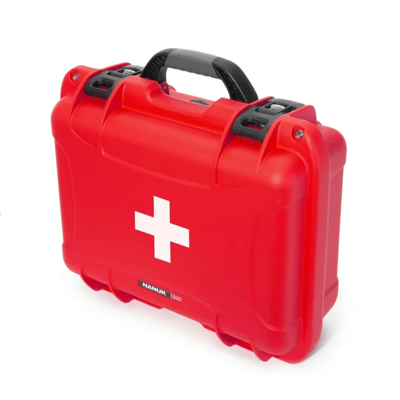 Nanuk 920 Case 920 empty – w/First Aid Logo - Red