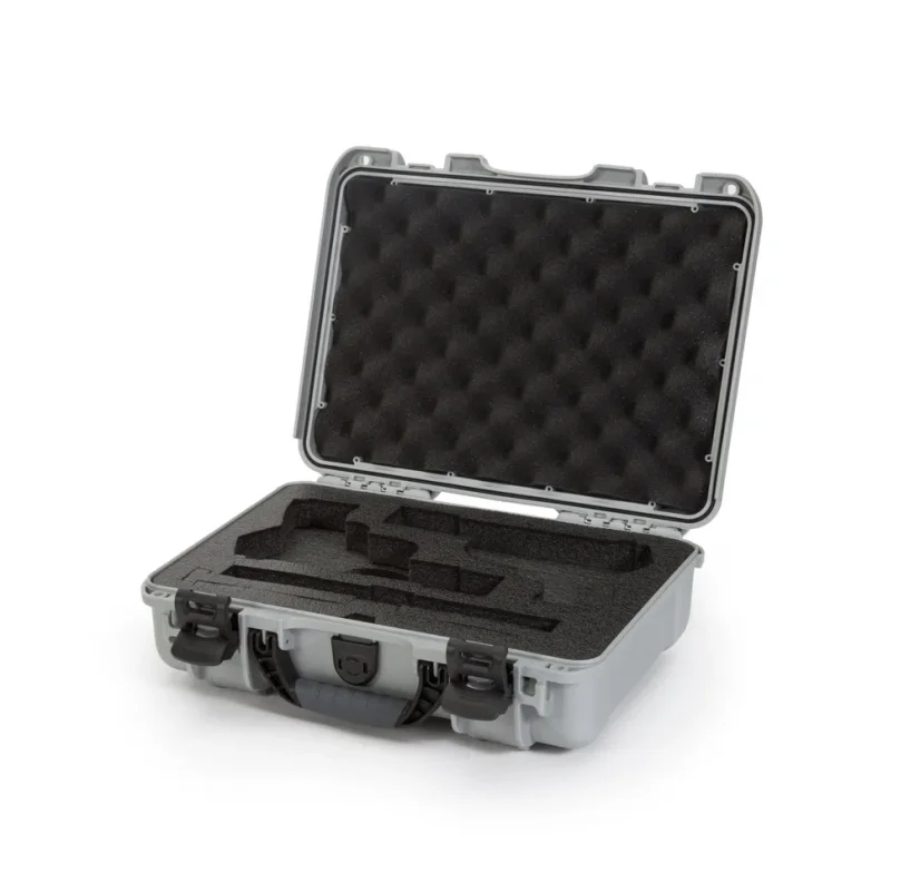 Nanuk 910 2UP GUN Case w/classic gun - Silver