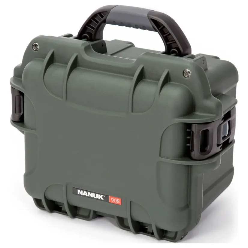 Nanuk 908 Case w/padded divider - Olive