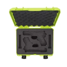 Nanuk 910 2 UP Gun Case w/glock - Lime