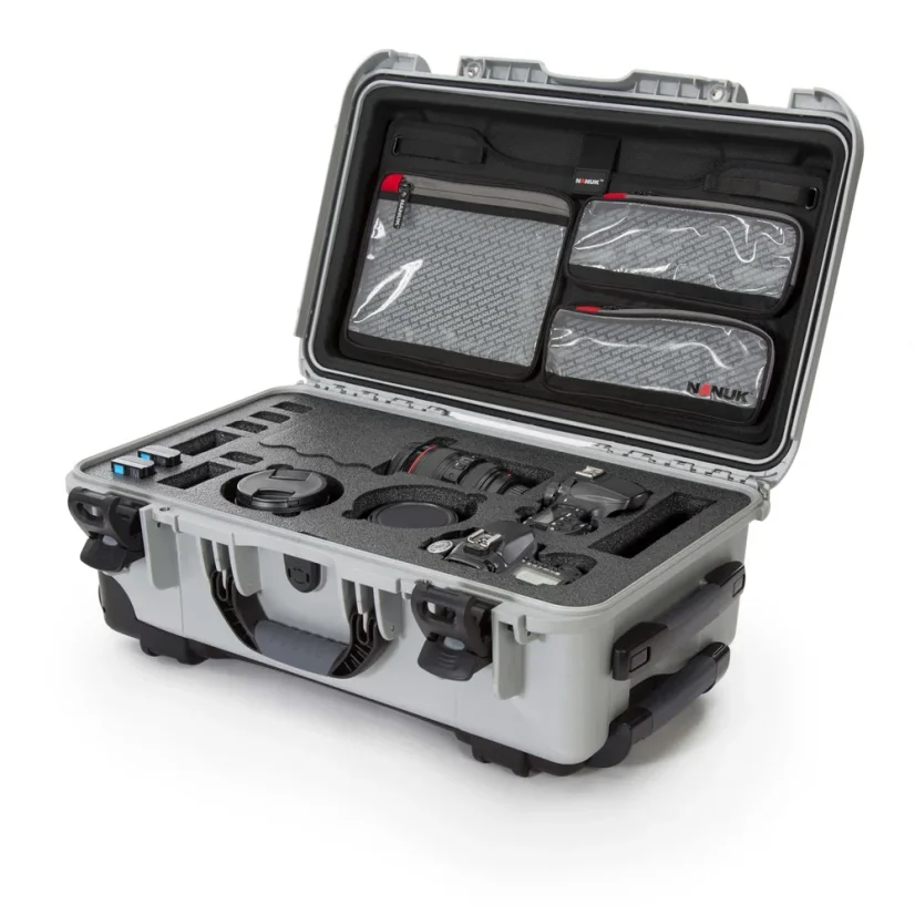 Nanuk 935 Case w/lid org. - w/f for 2 bodies DSLR - Silver