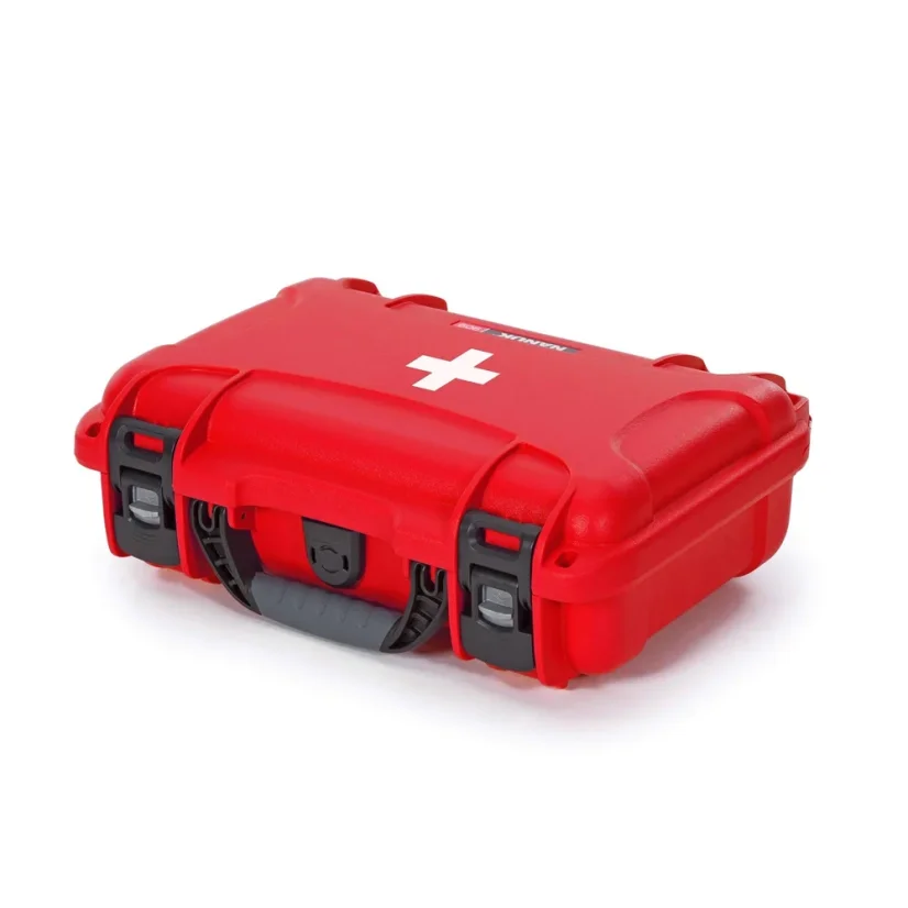 Nanuk 909 Case empty – w/First Aid Logo - Red