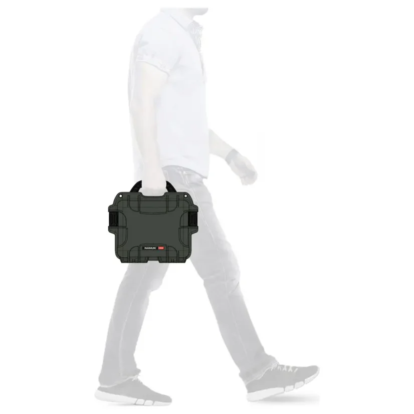 Nanuk 908 Case w/padded divider - Olive