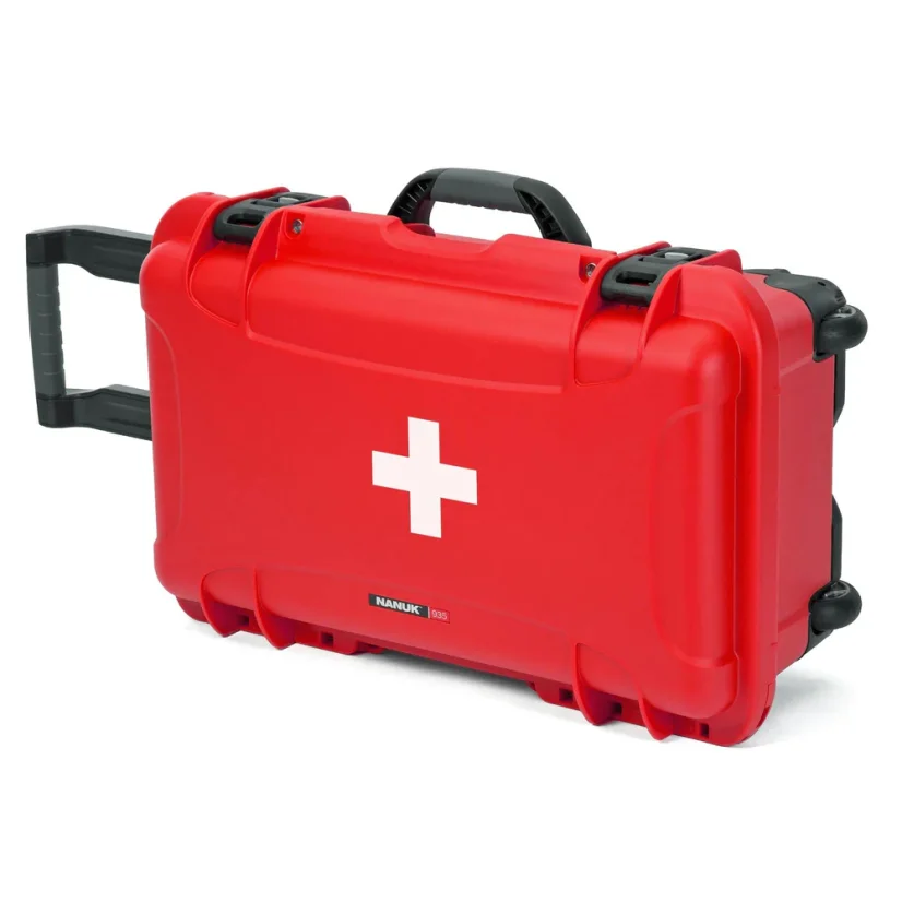 Nanuk 935 Case 935 empty – w/First Aid Logo - Red