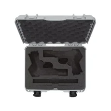 Nanuk 910 2UP GUN Case w/classic gun - Silver