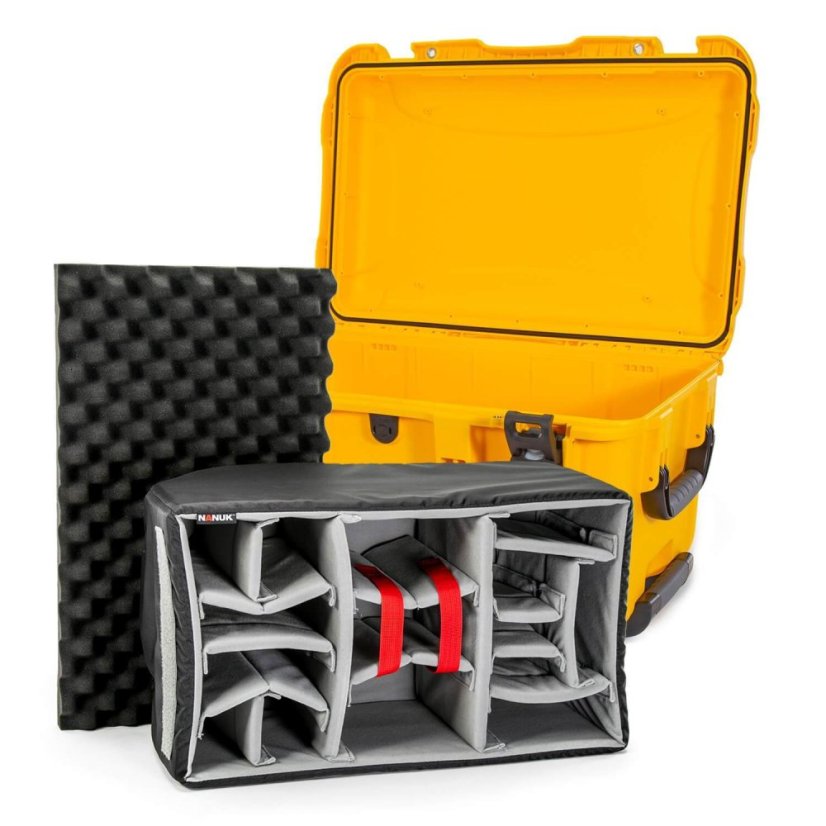 Nanuk 938 Case w/padded divider - Yellow
