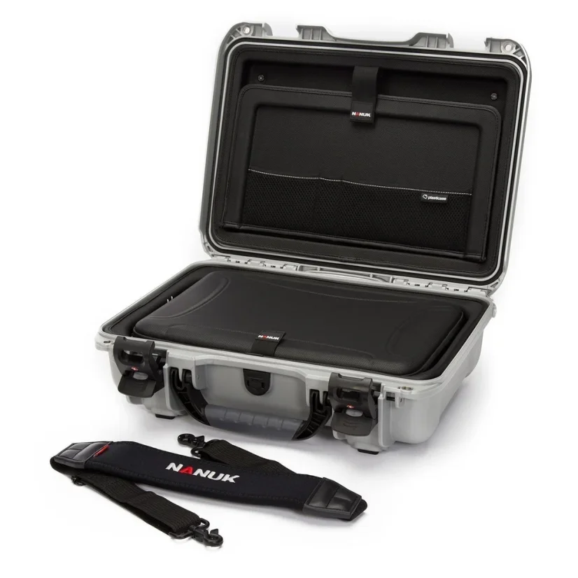 Nanuk 923 Case w/Laptop kit, w/strap - Silver
