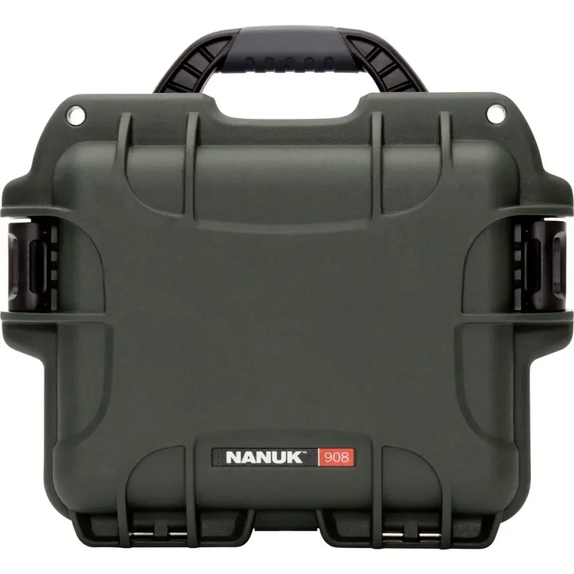 Nanuk 908 Case w/padded divider - Olive