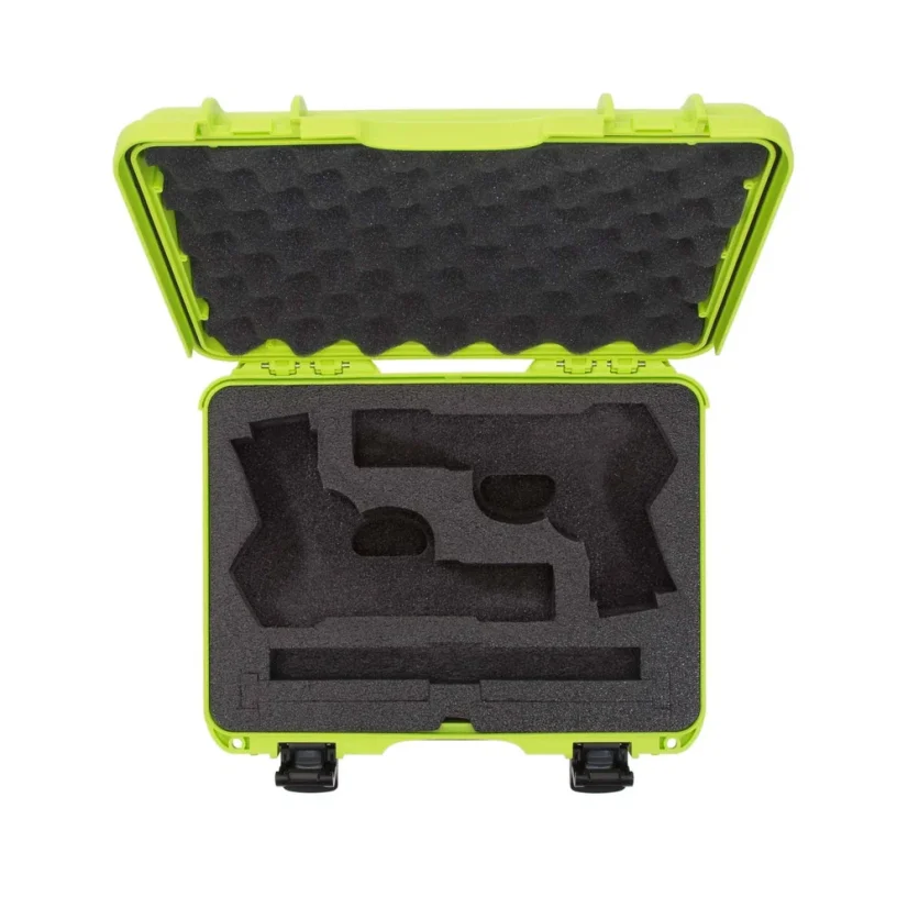 Nanuk 910 2UP GUN Case w/classic gun - Lime