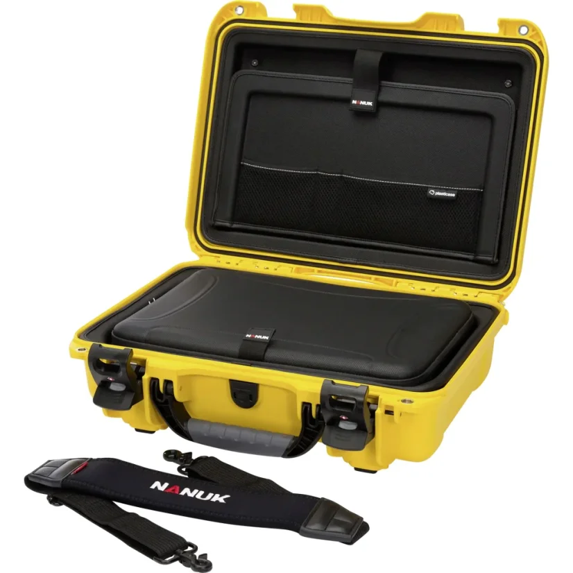 Nanuk 923 Case w/Laptop kit, w/strap - Yellow